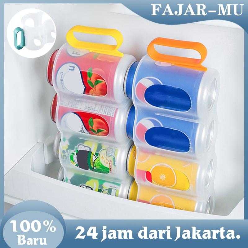 Tempat Minuman Kaleng Di Kulkas Rak Minuman Kaleng 4 Slot Wadah Minuman Kaleng Dengan Pegangan