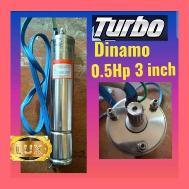 Dinamo mesin pompa air satelit 3" for Shimizu spg30-311 bit 0.5hp 0.37 kw (1/2hp) celup dalam spes-3