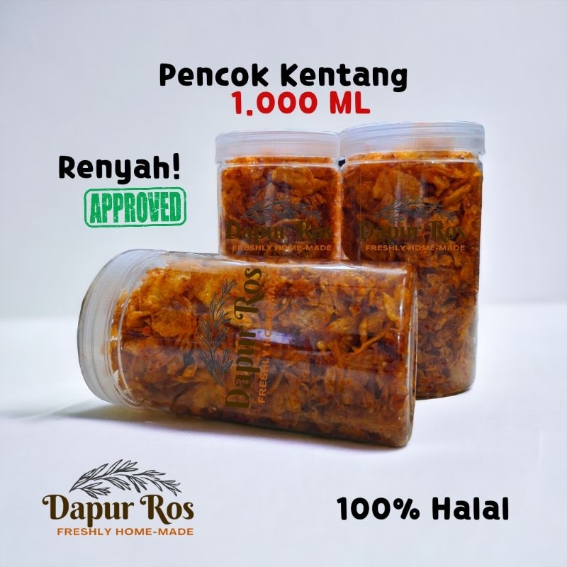 

Keripik Kentang Gurih Rumahan Dapur Ros Toples 1.000 ml