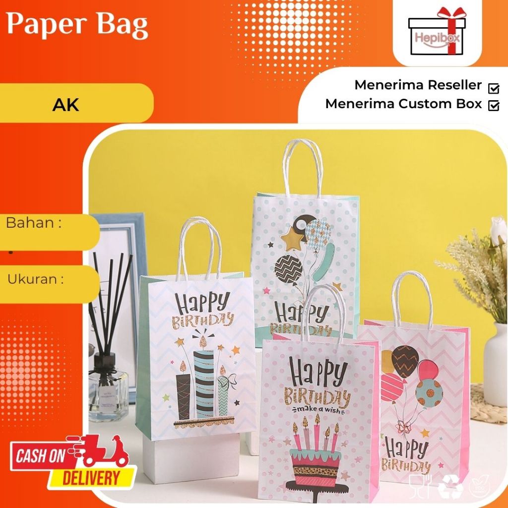 

Paper Bag Kraft / Paper Bag Motif / Goodiebag Motif / Paper Bag Flamingo / Paper Bag Dino / Paper Bag Marmer / Tas Kado Ulang Tahun I AK