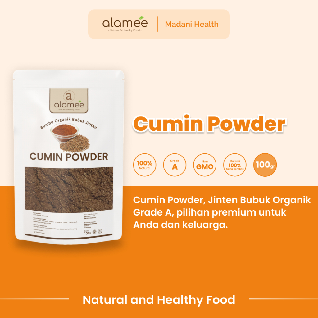 

ALAMEE Bumbu Dapur Jintan Bubuk Cumin Powder Bumbu Dapur Instan Jinten Ground Caraway Rempah Masakan