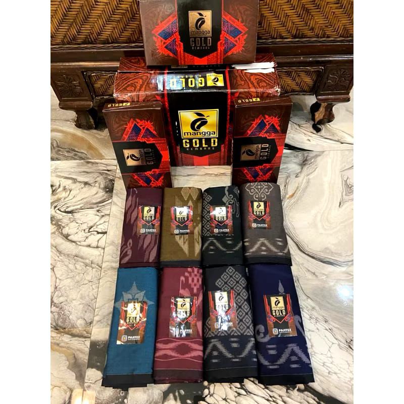 GROSIR 10 PCS SARUNG MANGGA GOLD KEMBANG ASLI - GARANSI KUALITAS PREMIUM