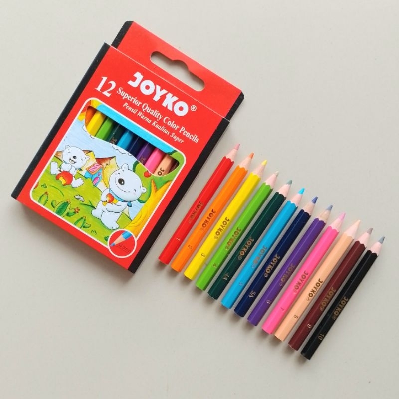 

Pensil Warna Colored Pencils Joyko CP-12S Pendek ( Set ) [ Original ]