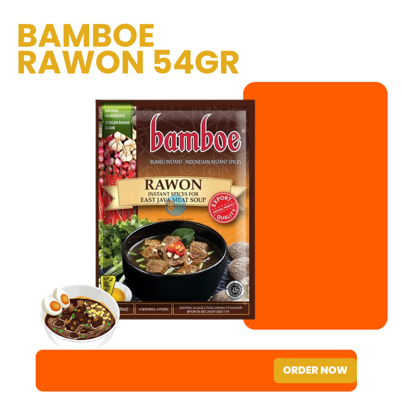 

Bumbu Instant Bamboe Rawon | Bumbu Rawon Instant 54gr