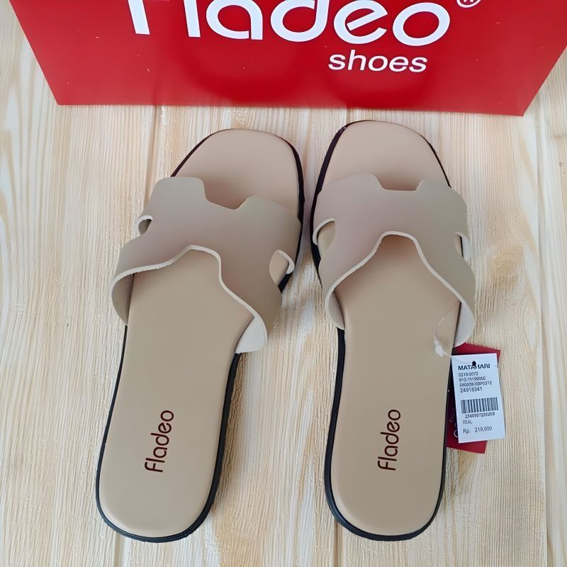 Sandal Wanita Fladeo Sendal Wanita Slop Sol Karet Fladeo Sendals Sandal Fladeo Flat Sandal Wanita