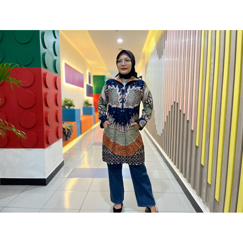 Baju batik Tunik wanita batik pria couple full trikot
