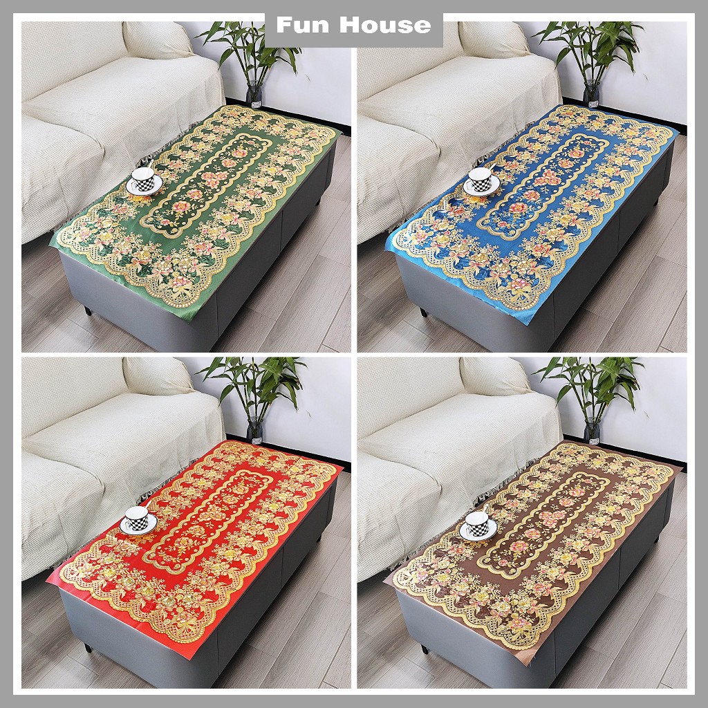 Taplak Meja Tamu Super Tebal Premium 45 x 90cm / 50 x 110cm / 60 x 120cm / Taplak Meja Ruang Tamu / 