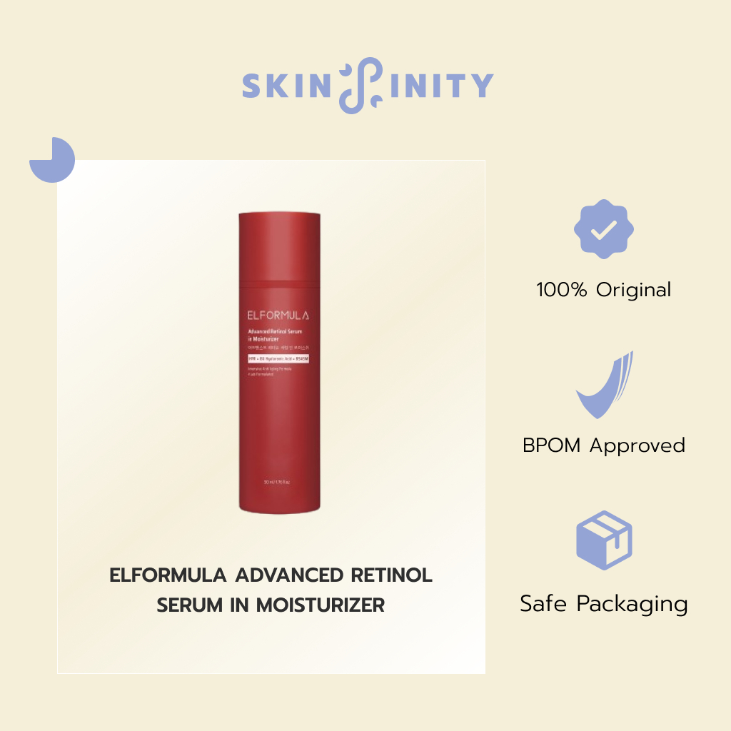 ELFORMULA Advanced Retinol Serum in Moisturizer - Retinol Serum Moisturizer untuk Mengencangkan Waja