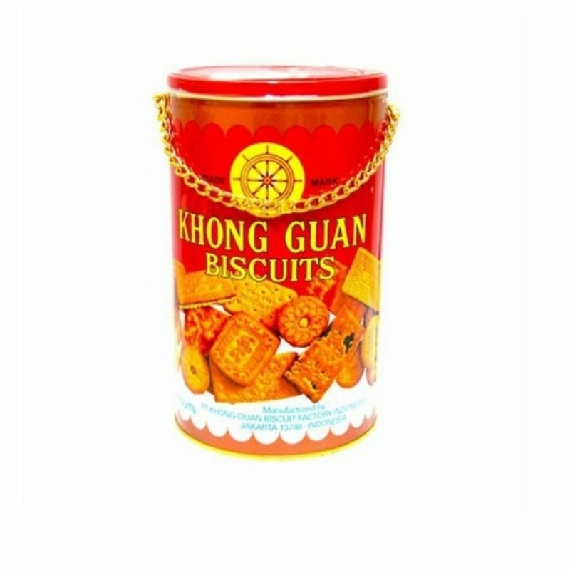 

Khong Guan RANTAI 1000gr Assorted Biscuits Biskuit Kaleng Aneka Macam Rasa Khongguan Rantai Emas