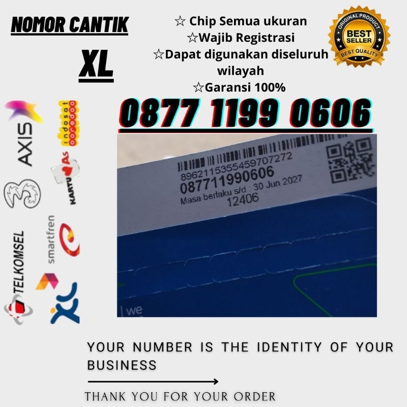 XL Kartu Perdana Nomor Cantik XL Axiata AA ABAB Cantik