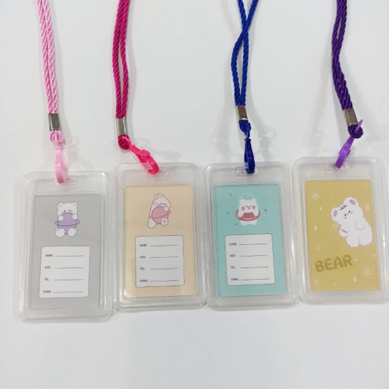 

ID Card Holder/ Gantungan Tempat Kartu Pengenal/ Lanyard Name Tag/ Holder Nama Name Sekolah Kantor/ Photocard Poca Holder Tali Kalung