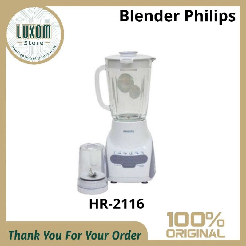 Philips Blender HR-2116/Philips/blender/kapasitas 2L/dapat menghancurkan es batu