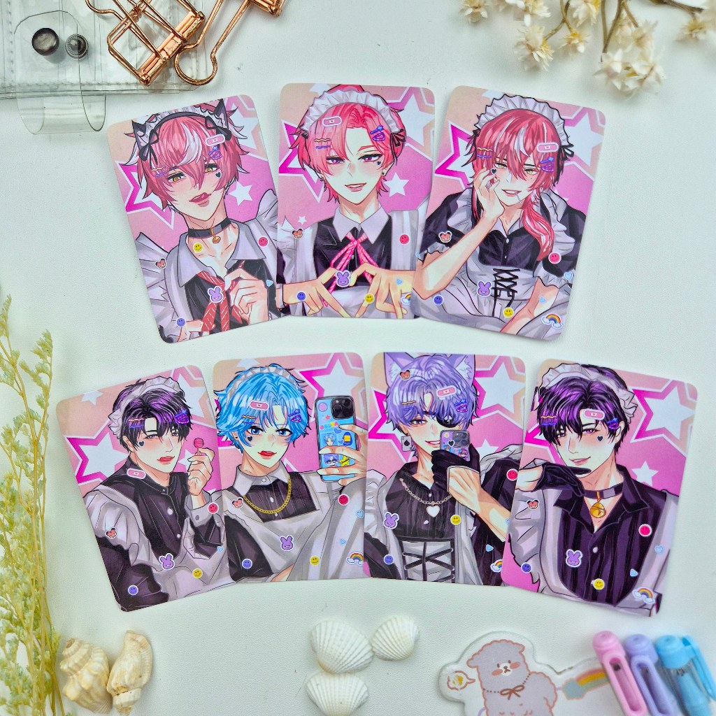 Vtuber Indonesia Maid photocard by onintwin / keychain / button pin / art print / sol4ce / solace / 
