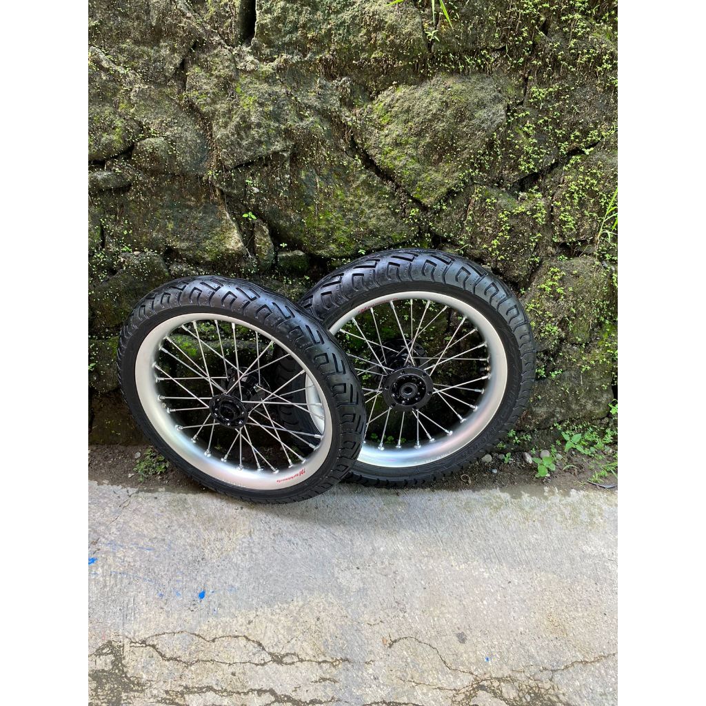 Wheelset Supermoto KLX 215/250 Velg TDR Ring 17 Murah Ban Corsa Baru Harga Promo