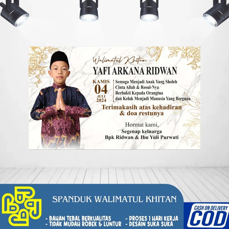 spanduk banner walimatul khitan walimatul khitanan bisa COD bayar ditempat