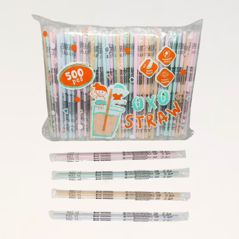 sedotan oxo straw es teh jumbo warna plastik sedotan steril 6mm sedotan bungkus plastik