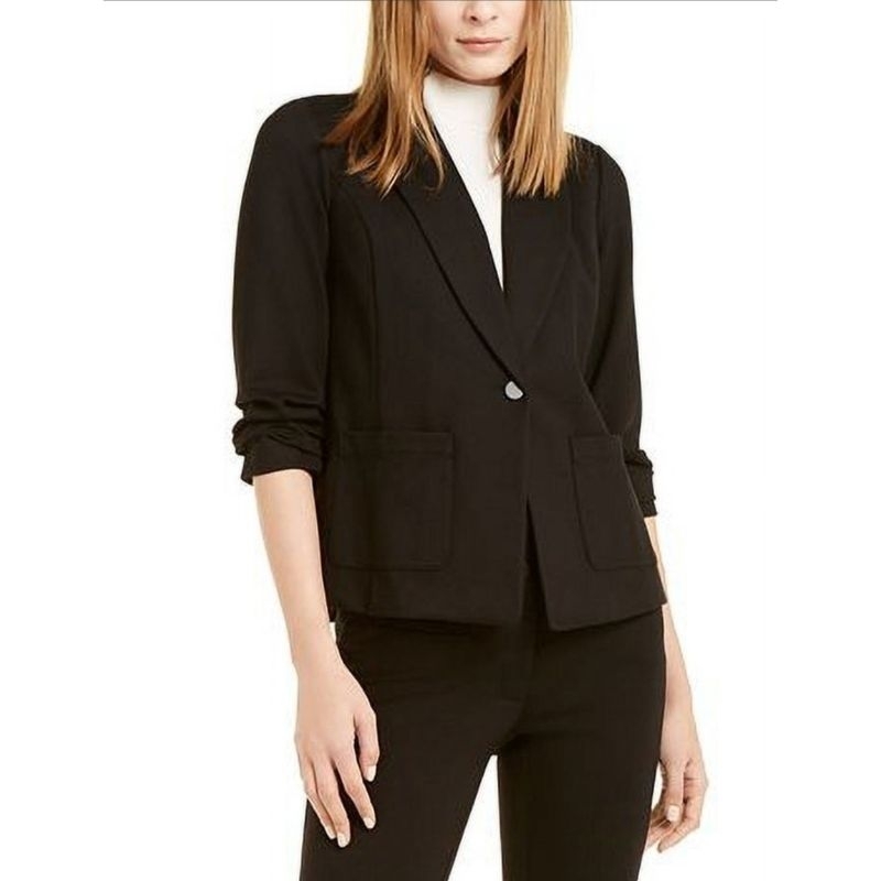 Jas Kerja Blazer Kantor Hitam Kasual Wanita Esprii* Branded