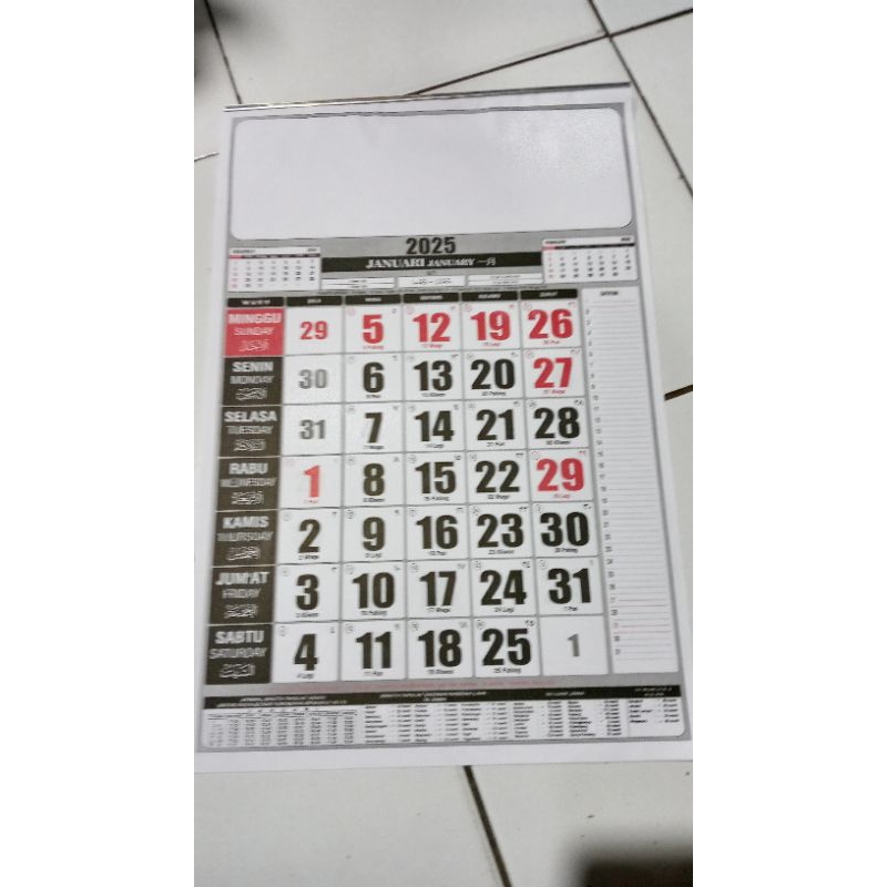 

Kalender Lengkap 2025 Tebal. Hijriah,Masehi,Jawa