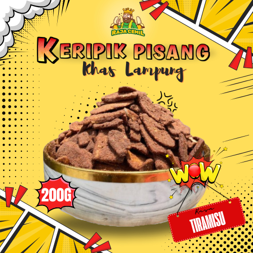 

200gram Keripik Pisang Rasa Cokelat Asli Kepok Lampung Rajacemil dan Aneka Rasa