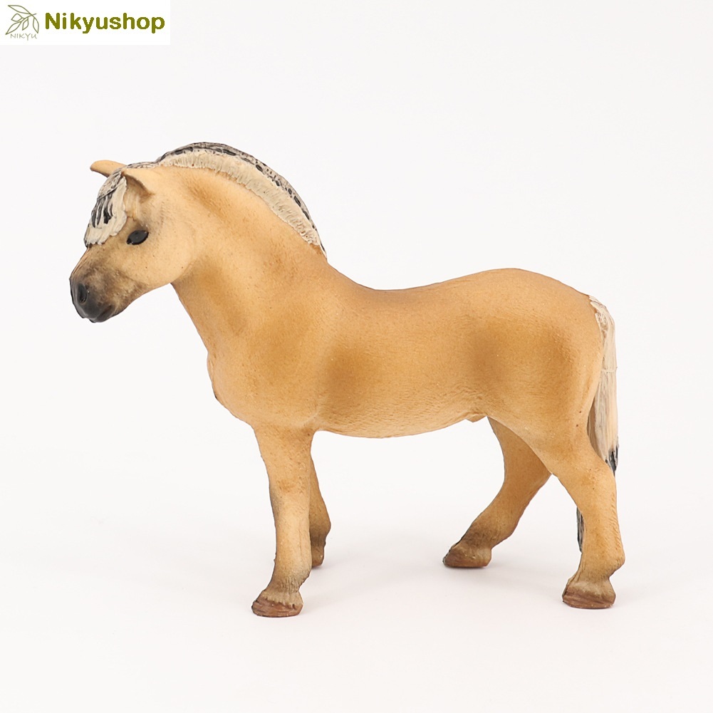 [Nikyushop] Mainan Edukasi Pajangan Miniatur Hewan Figure Kuda Fjord Horse Stallion
