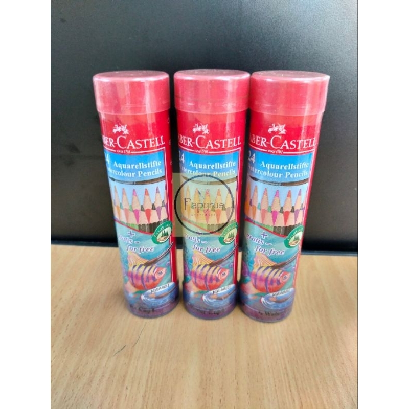 

Faber-Castell Watercolour Pencils 24 Round Tin | Pensil Warna Kemasan Tabung 24