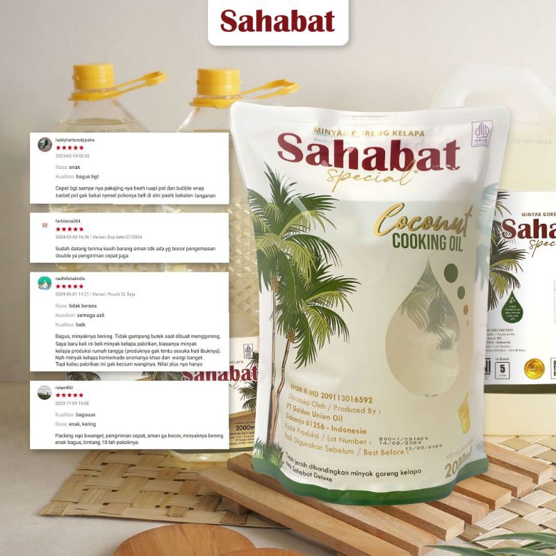 

minyak goreng sahabat coconut cooking oil 2lt