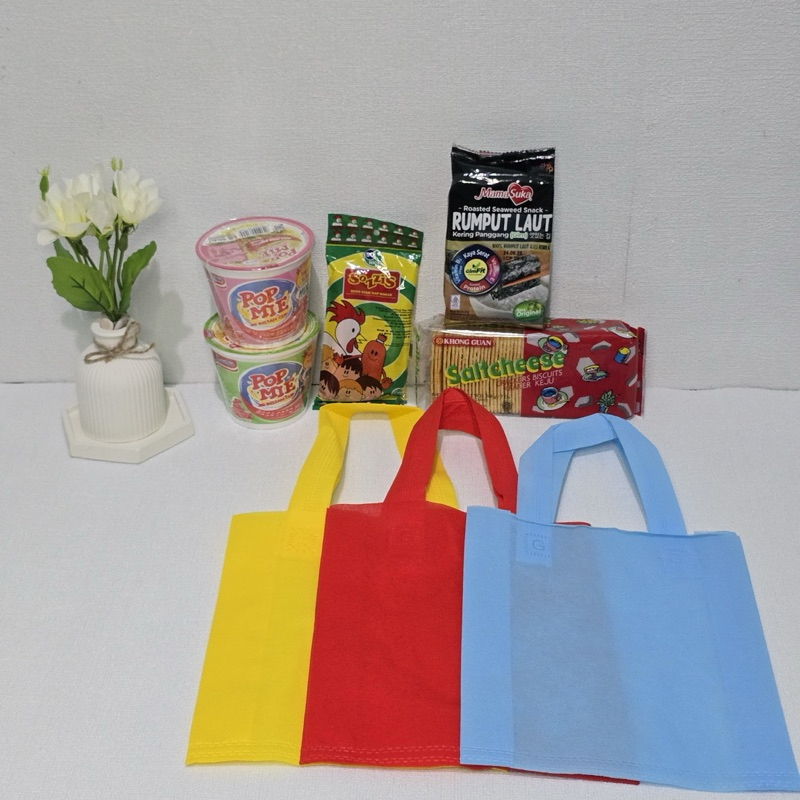 

( isi 12 pcs ) Goodiebag mini 20x25 Tas Spunbond Small