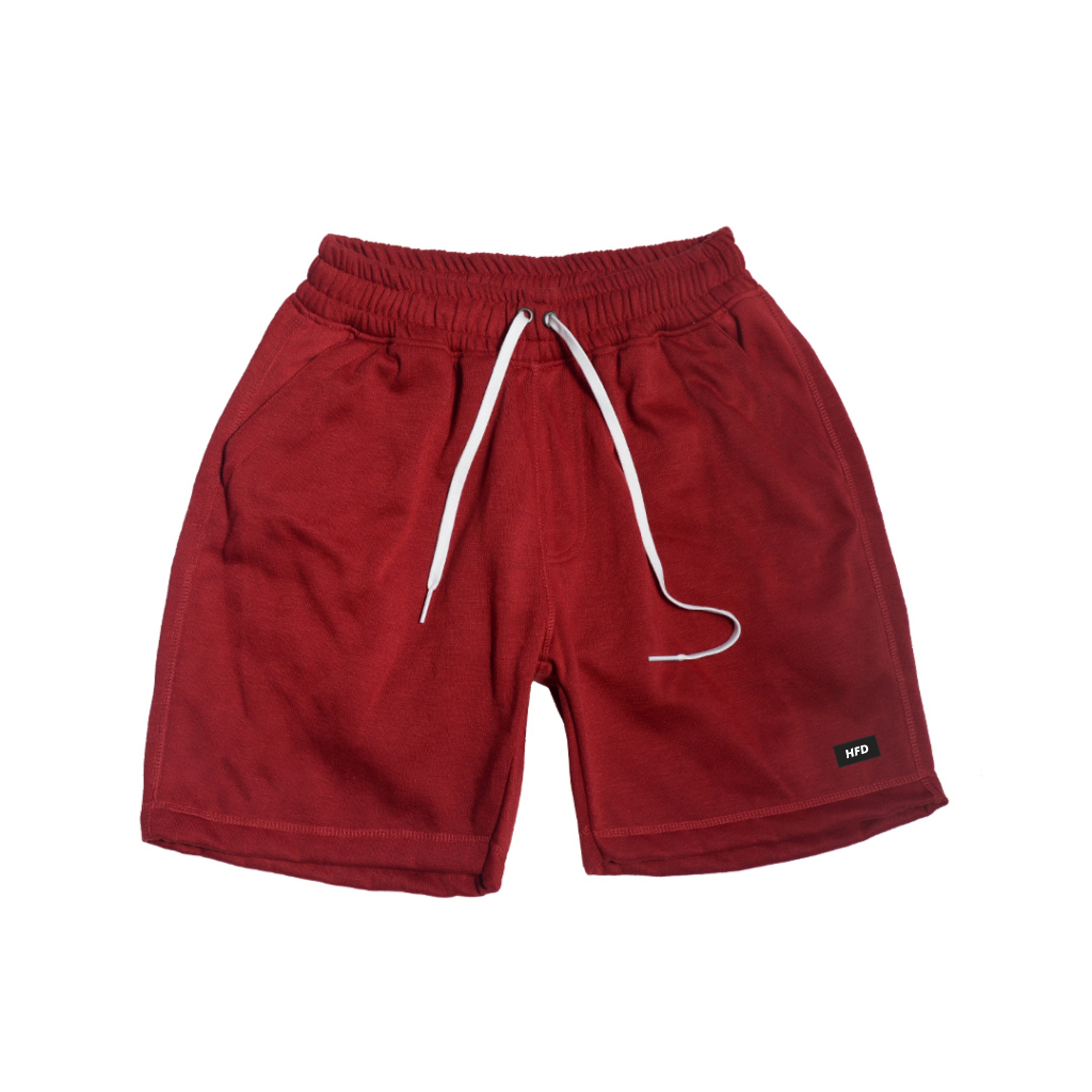 HFD Celana Pendek Boardshort Maroon Pria Wanita Premium Original Tebal