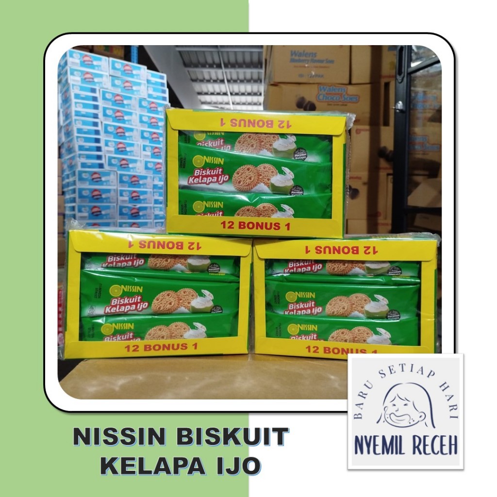

Nissin Biskuit Kelapa Ijo 40Gr Isi 12 Bonus 1