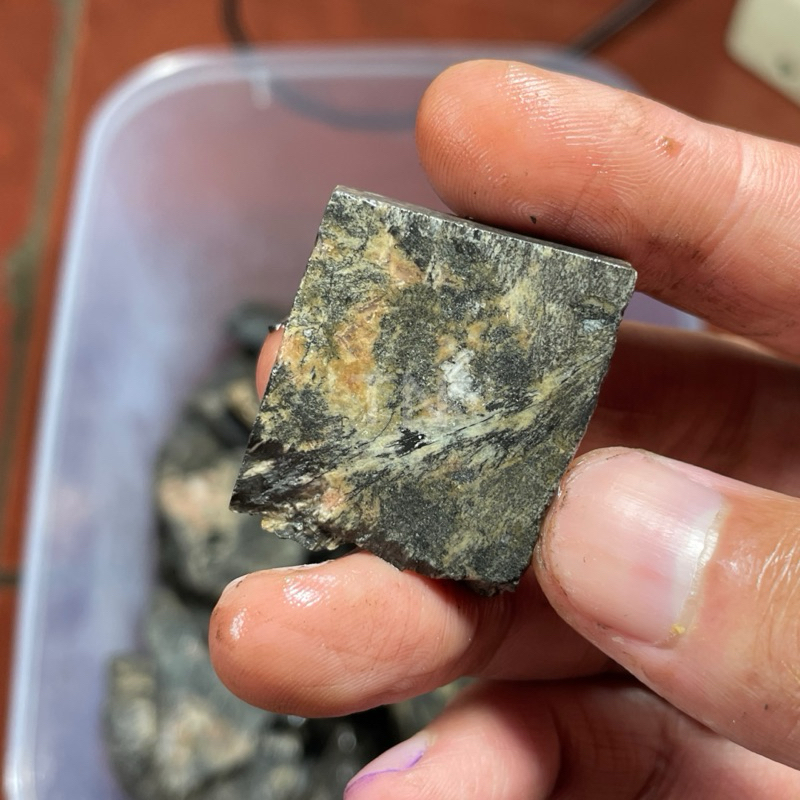 bahan bongkahan batu akik asli natural bulu macan pitersite ntb unik langka