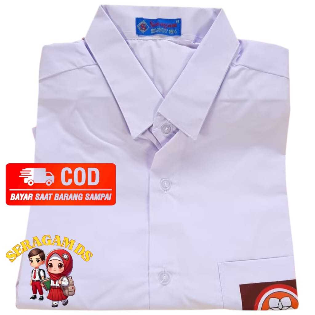 

Kemeja seragam sekolah lengan pendek SMA merk seragam