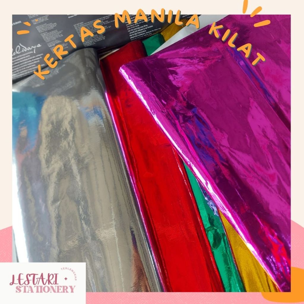 

(per 10 lembar) Kertas Manila Mengkilat | Kertas Marmer | Kertas Manila | Kertas Warna-warni | Kertas Metalik| Lestari Stationery