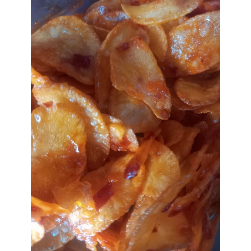 

Keripik singkong pedas manis basah | Cemilan | 500gr