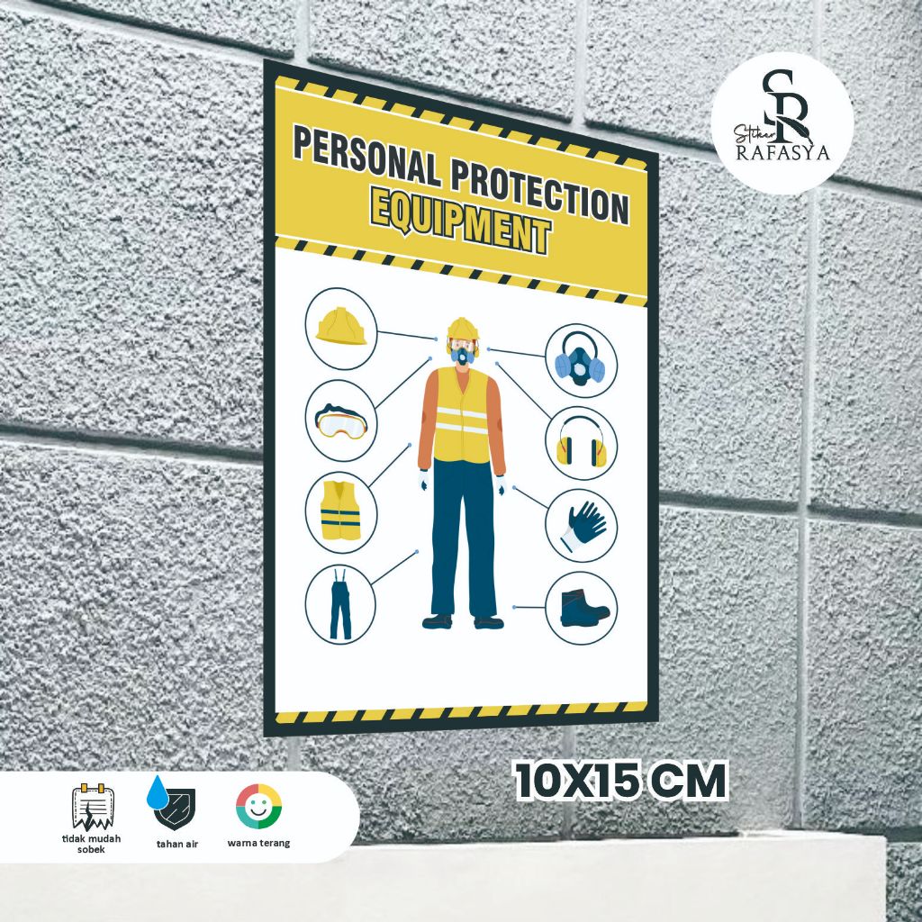 

STIKER SAFETY SIGN IMO PERKAPALAN PERSONAL PROTECTION EQUIPMENT UKURAN 10X15CM