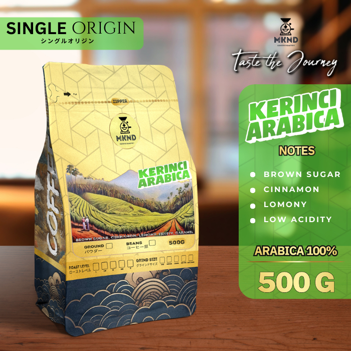 

KOPI ARABIKA KERINCI GRADE 1 SINGLE ORIGIN 500 GRAM | MKND COFFEE ROASTERY