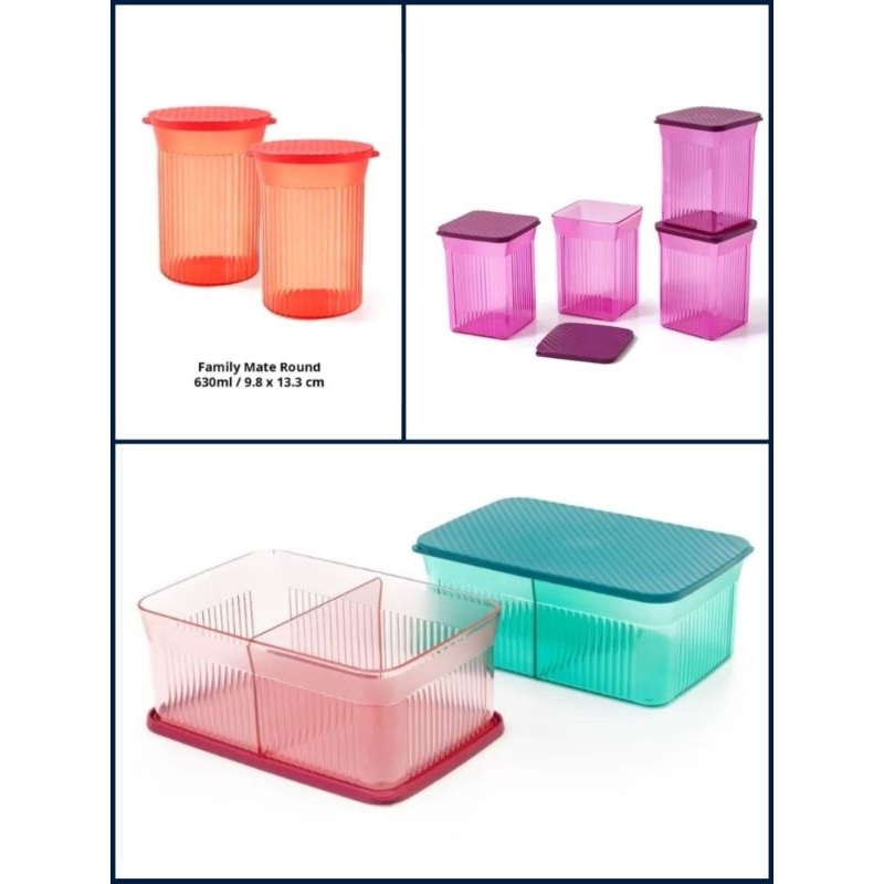 ORI TUPPERWARE Snack snak it  1pcs uk.1,75L/family mate square/family mate round