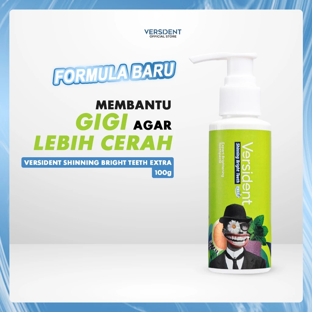 Pemutih Gigi Versident - Pasta Pemutih Gigi & Pencegah Karang Gigi - Teeth Whitening (BPOM)