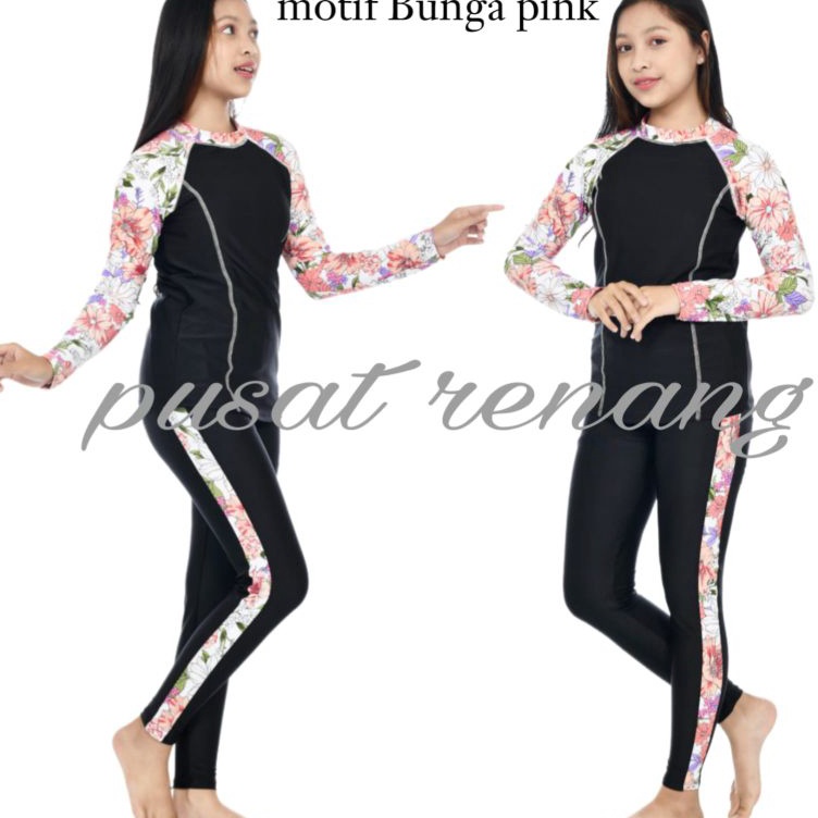 KODE D28U 2piece baju renang ABG  REMAJA usia 115 tahun baju renang baju renang panjang 2PIECE REMAJ