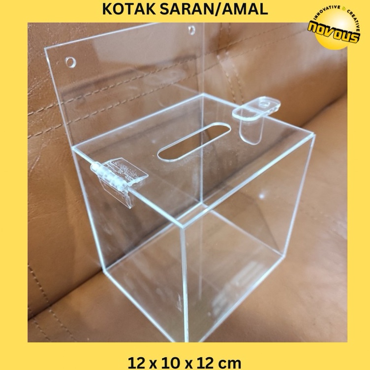 

KODE O34J Kotak Saran Amal Akrilik Gantung