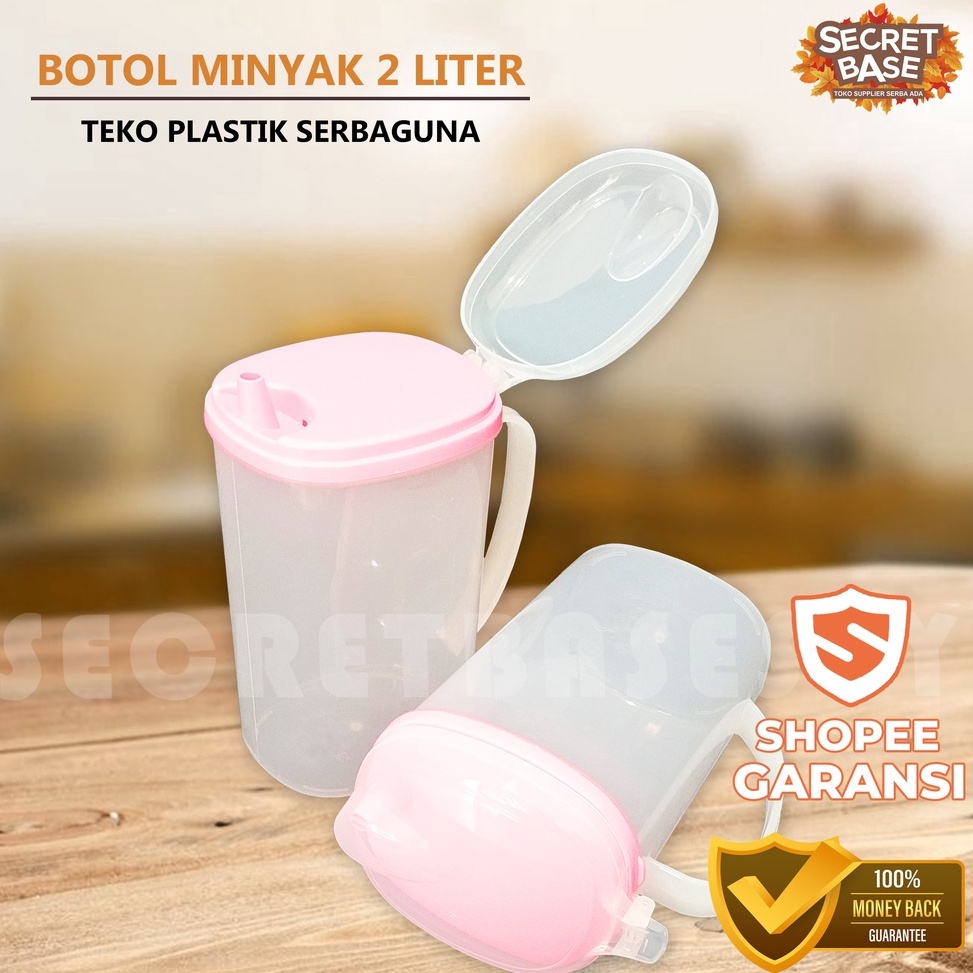 Lariz BOTOL MINYAK 2 LITER  Tempat  Teko Plastik Serbaguna