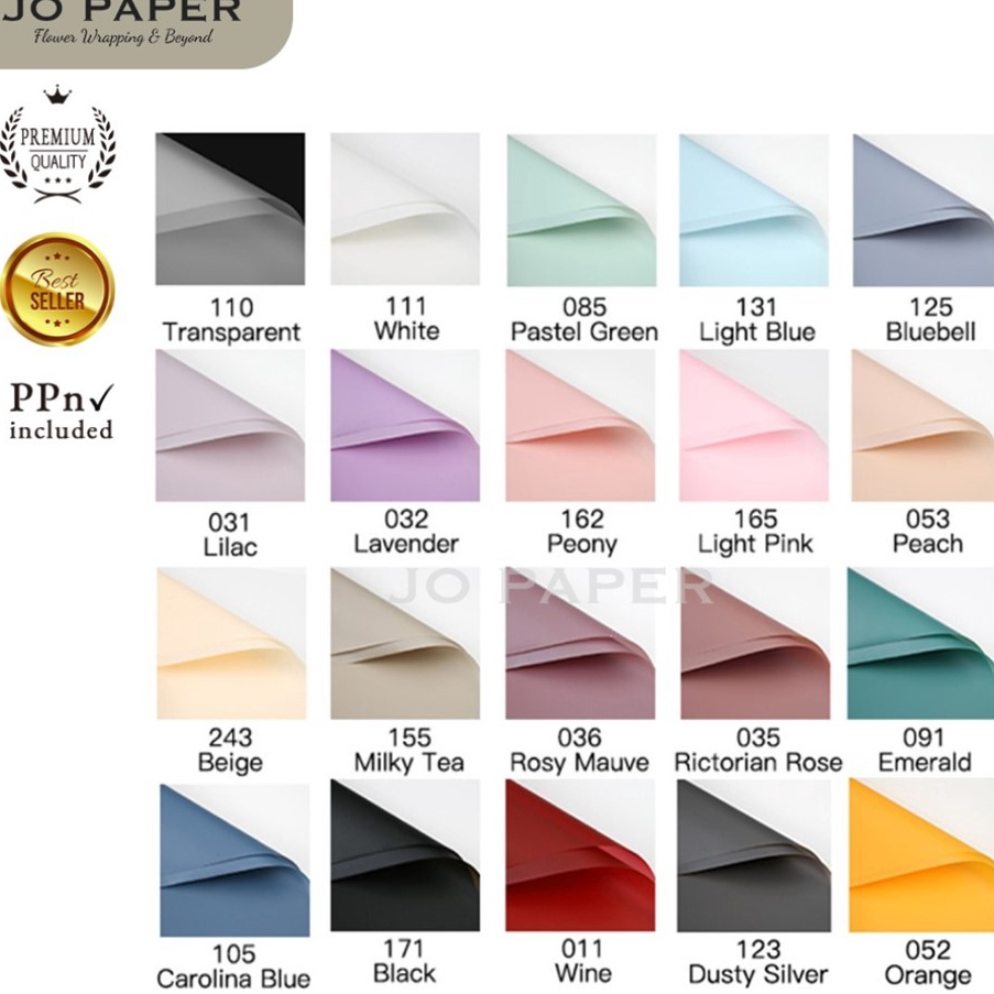 

Hot Selling 5 LEMBAR Flower Wrapping Paper Kertas Buket Bunga Polos Korea Cellophane Waterproof