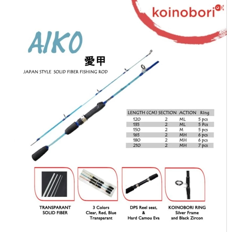 Joran Pancing Fiber Solid Koinobori Aiko Japanese Style 180cm