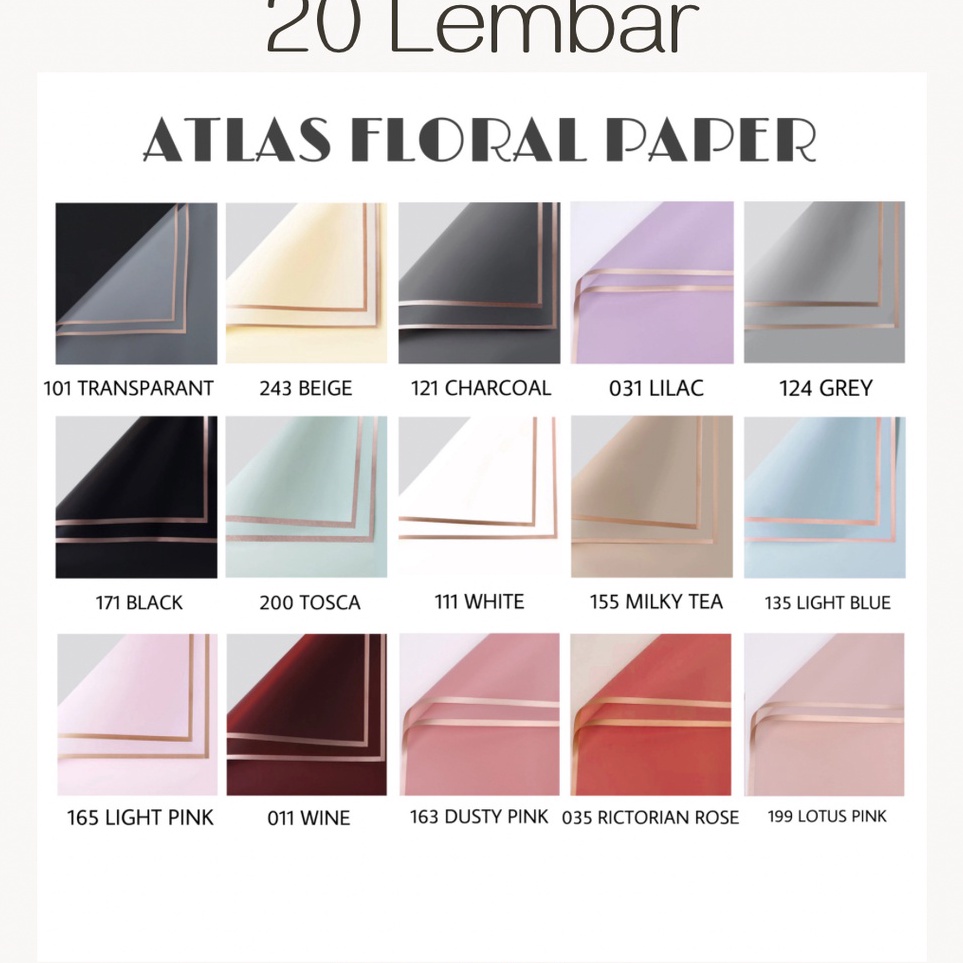 

Get Quality 2 LEMBAR Flower Wrapping Paper Motif List Emas Kertas Buket Bunga Florist