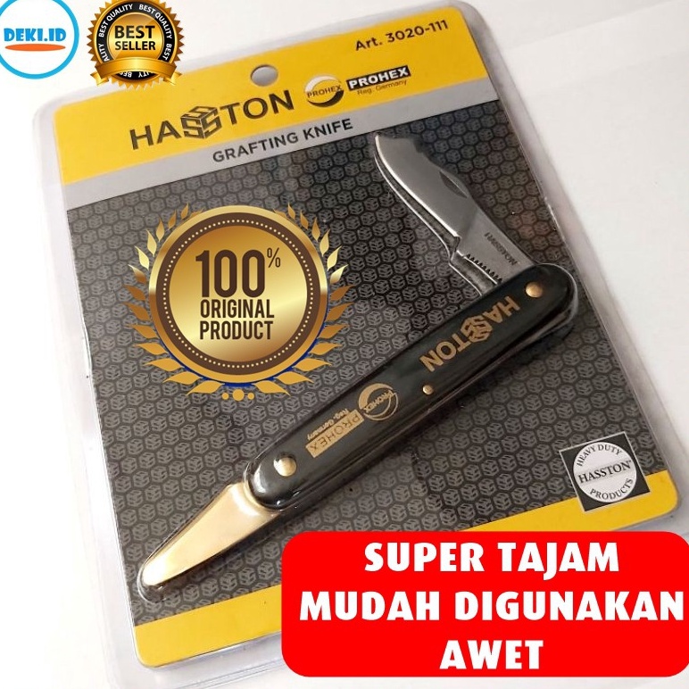 Kirim Hari Ini  Pisau Grafting Okulasi Lipat Saku Stek Cangkok Ranting Pohon Prohex Hasston 32111 Al