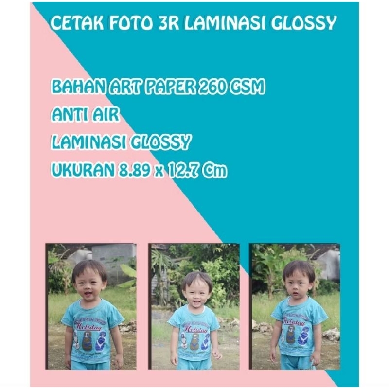 Cetak foto 3R Laminasi glossy murah