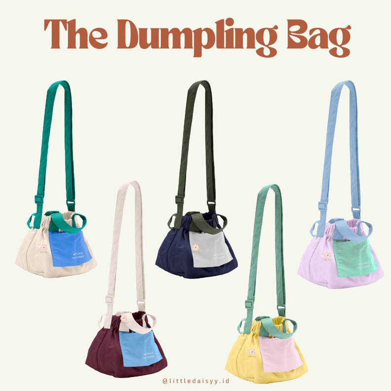 KODE O23A LITTLE DAISY  Tas Dumpling Bag  Tas Lipat Travel BV  Tas Singapore BKK Viral Beyond The Vi