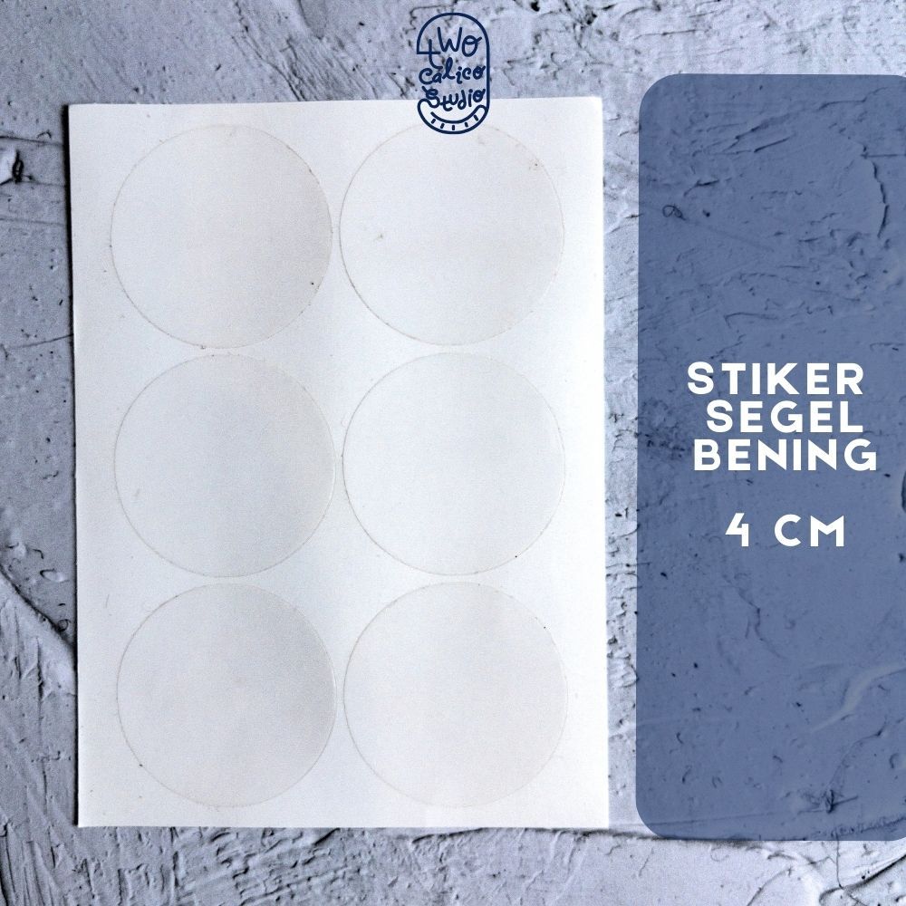 

Sticker Circle Bening 4cm Segel Tempel Bulat Transparan Lingkaran Stiker Cutting Dus Hampers Amplop