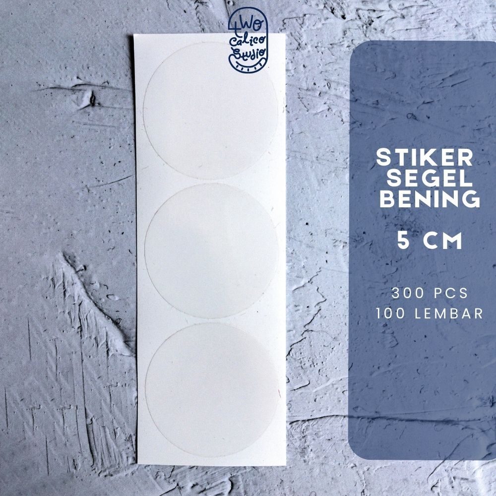 

Sticker Circle Bening 5cm Segel Tempel Bulat Transparan Lingkaran Stiker Cutting Dus Hampers Amplop