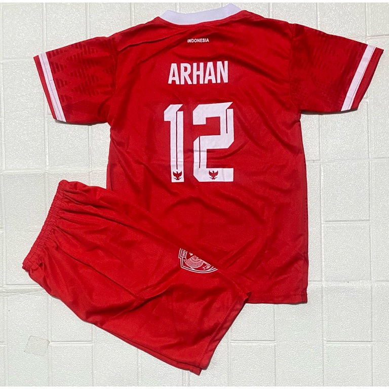 Paket Pilihan Setelan bola ARHAN Timnas INDONESIA 224 untuk anak usia 212 tahun Baju Bola ARHAN