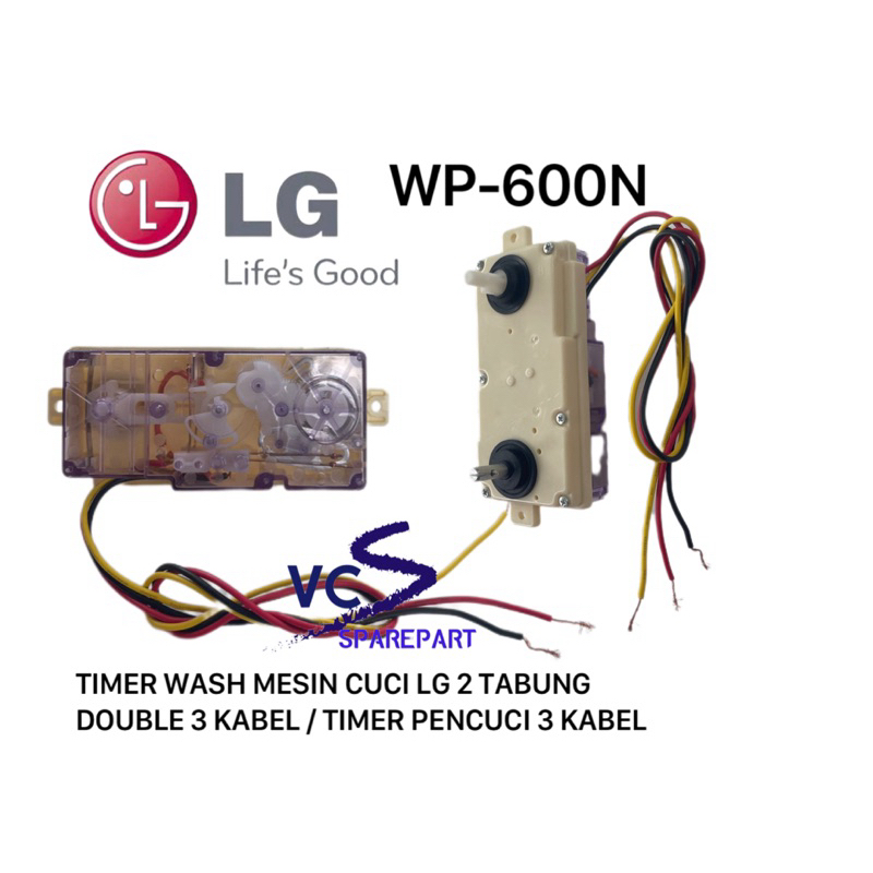 [[ LG WP600N ]Timer Wash Mesin Cuci  LG 2 Tabung WP600N / 3 Kabel